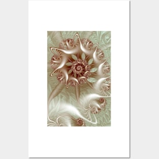 shiny copper spiral pattern Posters and Art